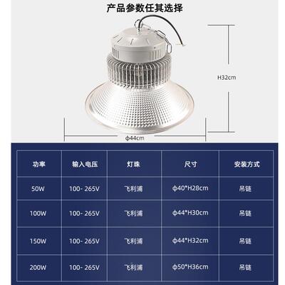 50Wled鳍片工矿工1灯车灯间仓库车库球馆照明5厂0W天棚GMD-GK-2灯