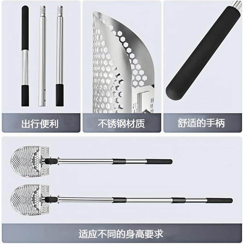 现货零售卸亚马逊跨境热销拆长柄沙铲不BLU可锈钢探测沙铲可园林