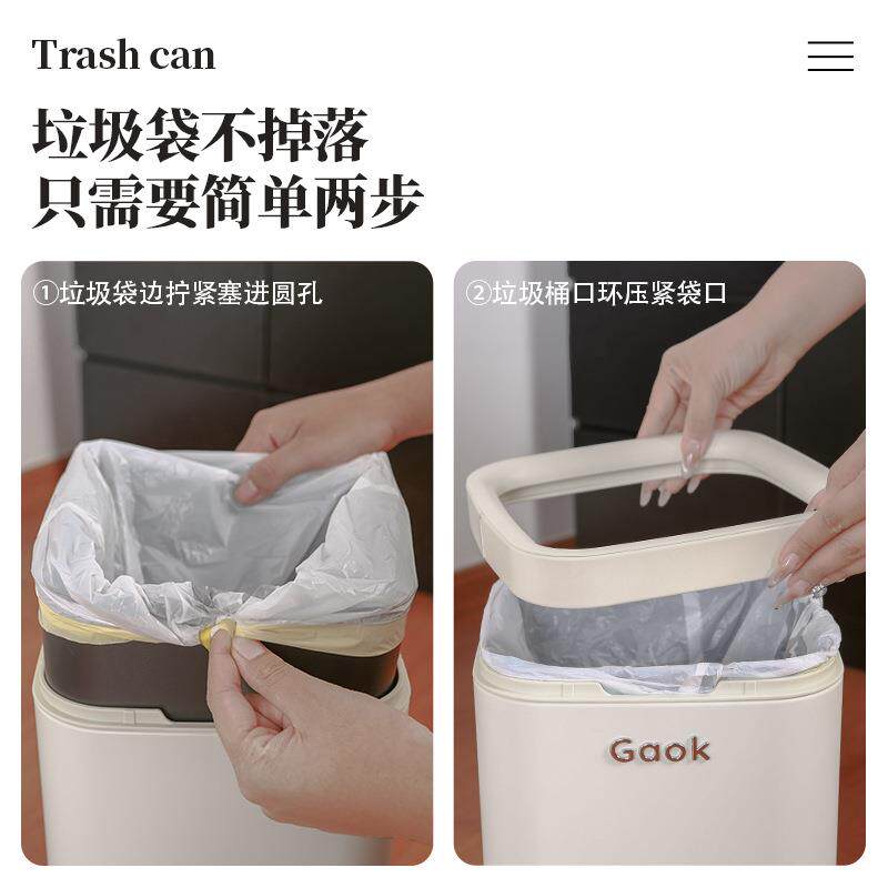 无盖8家锈用直投厨房垃圾桶客厅不钢可移8动带MTZ轮轻奢89