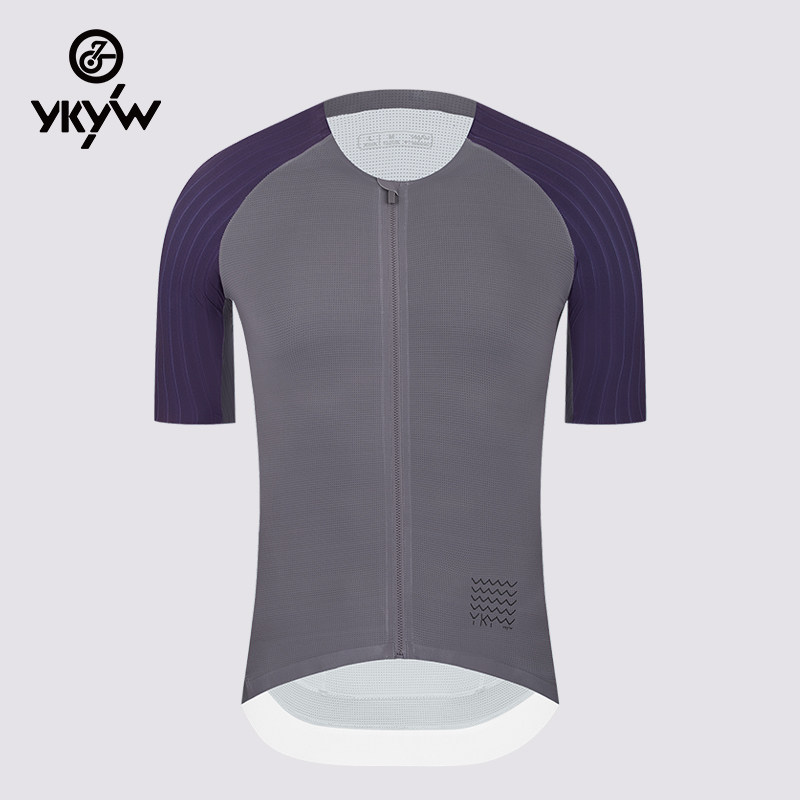 YKYW短袖骑行服男款夏季无领