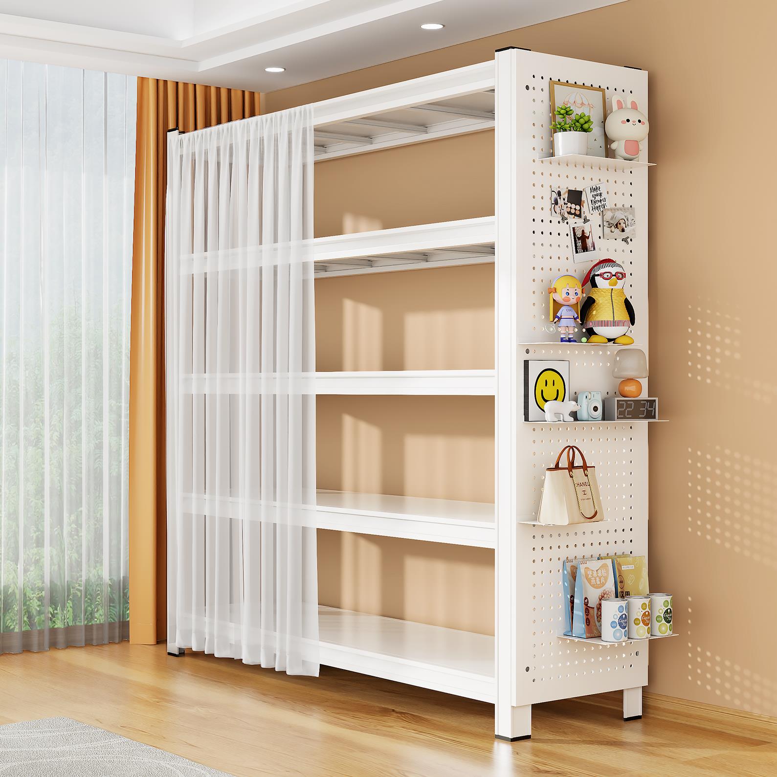 家用置物架货架落地多层快递储藏间杂物阳台收纳层架钢制超市展示