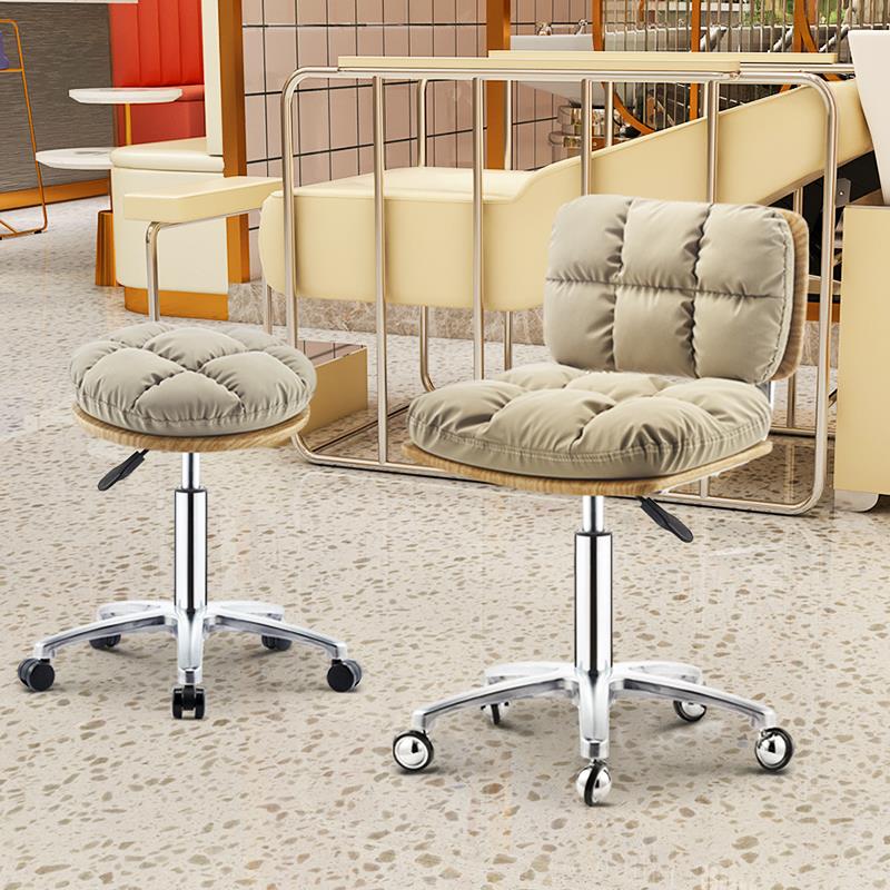 美容凳理发店椅子美发店旋转升降圆凳子美甲凳滑轮大工凳化妆发廊