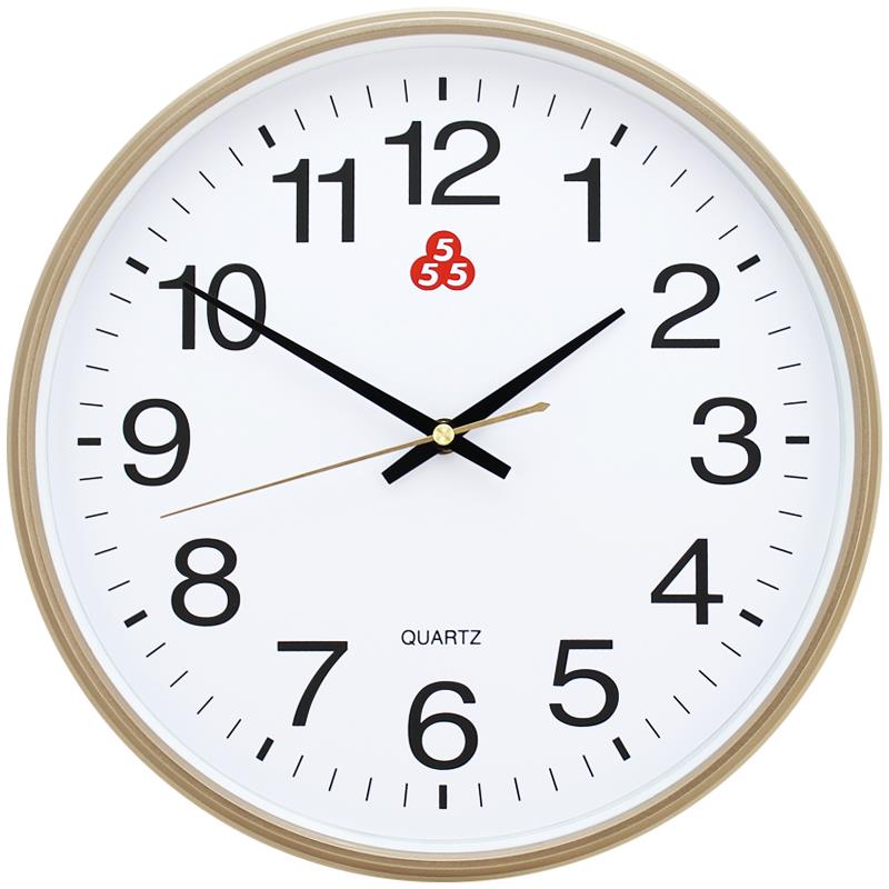 上海三五牌555挂钟现代简约钟表客厅家用时钟静音石英钟轻奢创意
