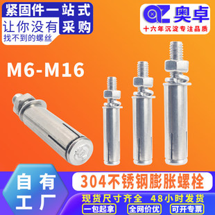 304不锈钢电梯膨胀螺栓洗白外膨胀电梯专用膨胀螺丝电梯拉爆M8M10