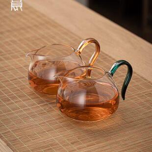 日式 班意 玻璃公道杯家用大号茶海耐热防烫分茶器功夫茶具配件