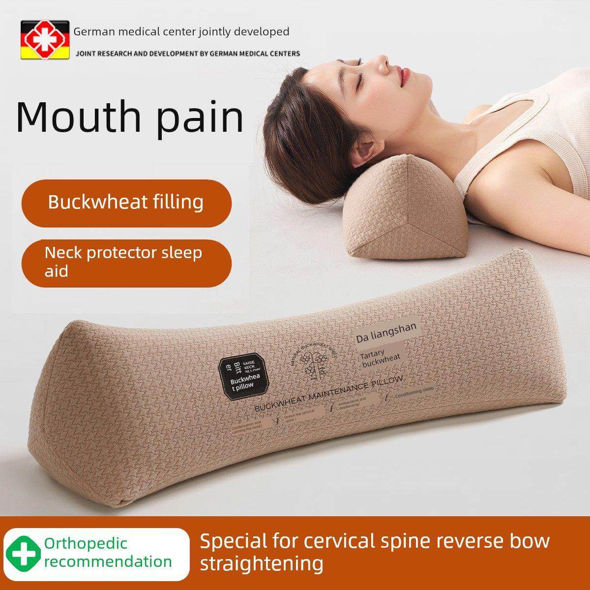 三角颈椎枕，全荞麦壳颈椎保护，助眠专用，牵引圆柱枕芯，单硬,床上用品,枕头/枕芯,淘宝优惠券,粉丝福利购,淘宝优惠卷
