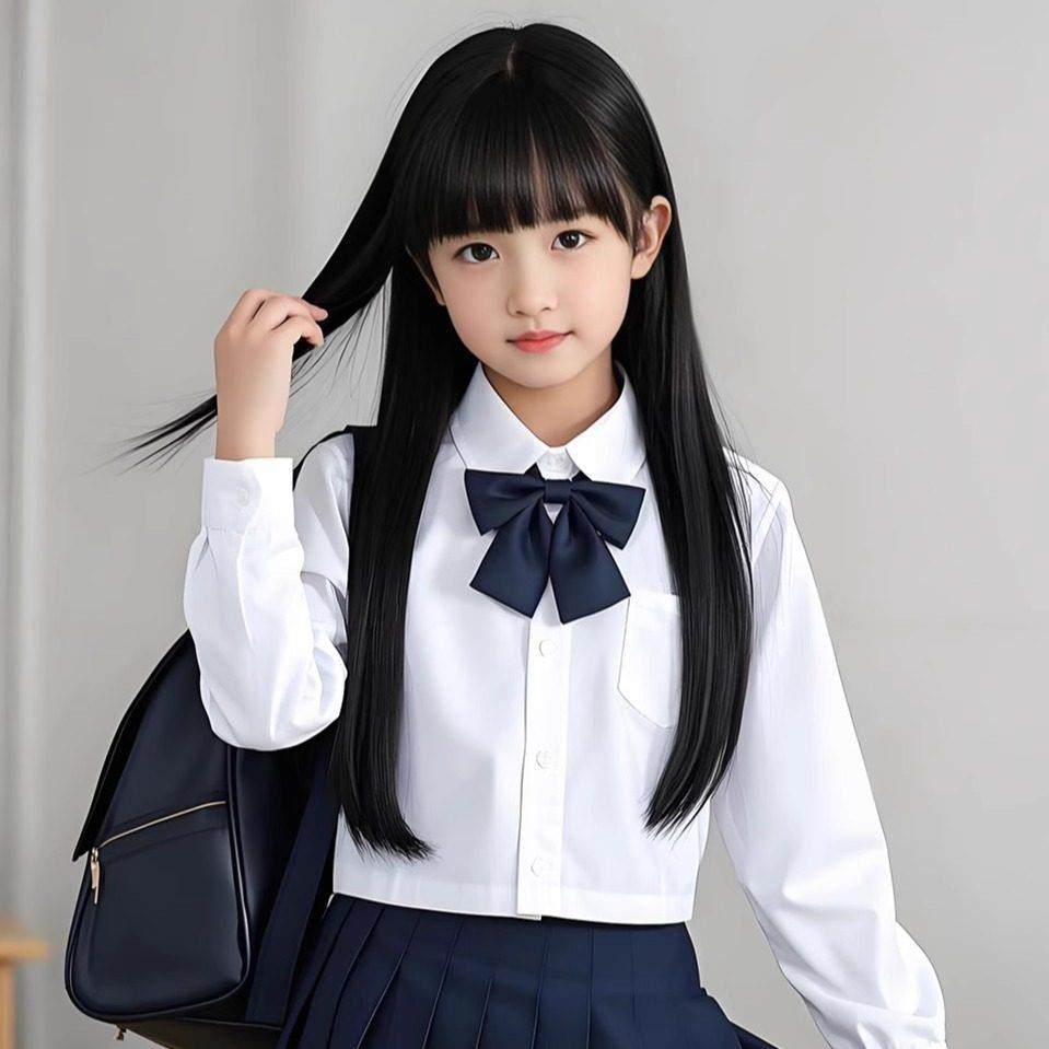 儿童假发日系校园女主日常黑长直派对生日耐看出片空气浏海全头套,美发护发/假发,日常整顶假发,淘宝优惠券,粉丝福利购,淘宝优惠卷