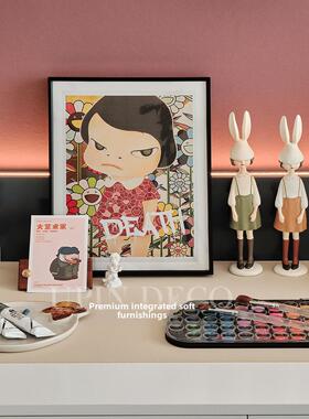 现代样板间书桌组合绘画主题家居软装摆件售楼处儿童女孩房装饰品