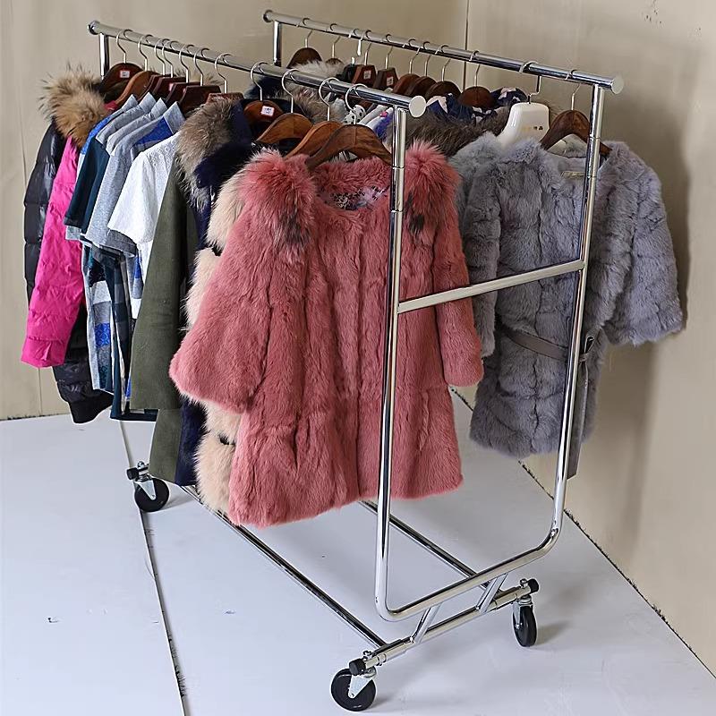 服装户外晒衣单杠双杠商场展销会促销大轮移动伸缩折叠单杠龙门架