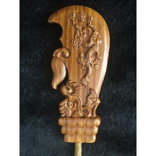 绿檀大刀红实木护法武财神招财关公配刀青龙偃月刀镇宅辟摆件装饰