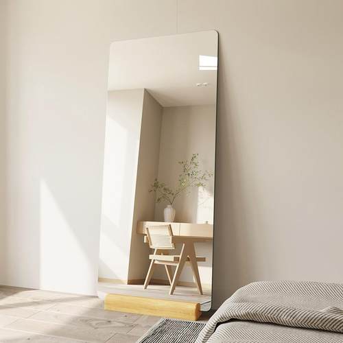 实木全身镜高级感全身镜客厅卧室落地镜家用无边框网红镜子全身镜