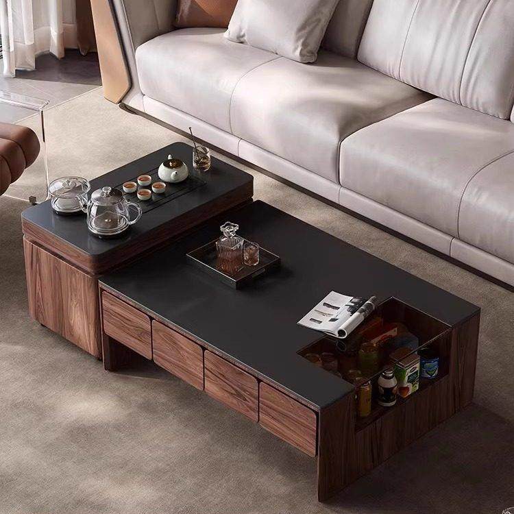 2025新款客厅家用实木茶几泡茶一体轻奢高级感小户型岩板功夫茶台,住宅家具,茶几,淘宝优惠券,粉丝福利购,淘宝优惠卷