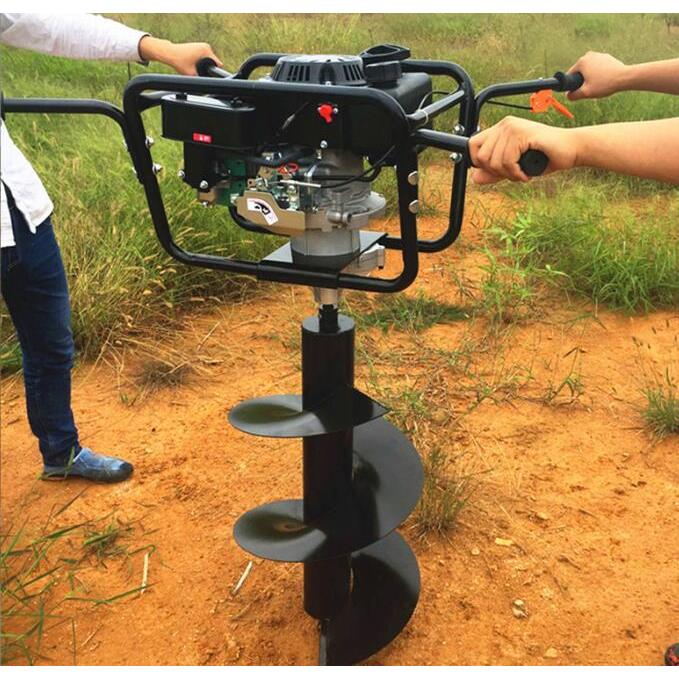 173CC四冲手提式打洞打桩植树机挖洞机两冲程大功率48单人汽油地