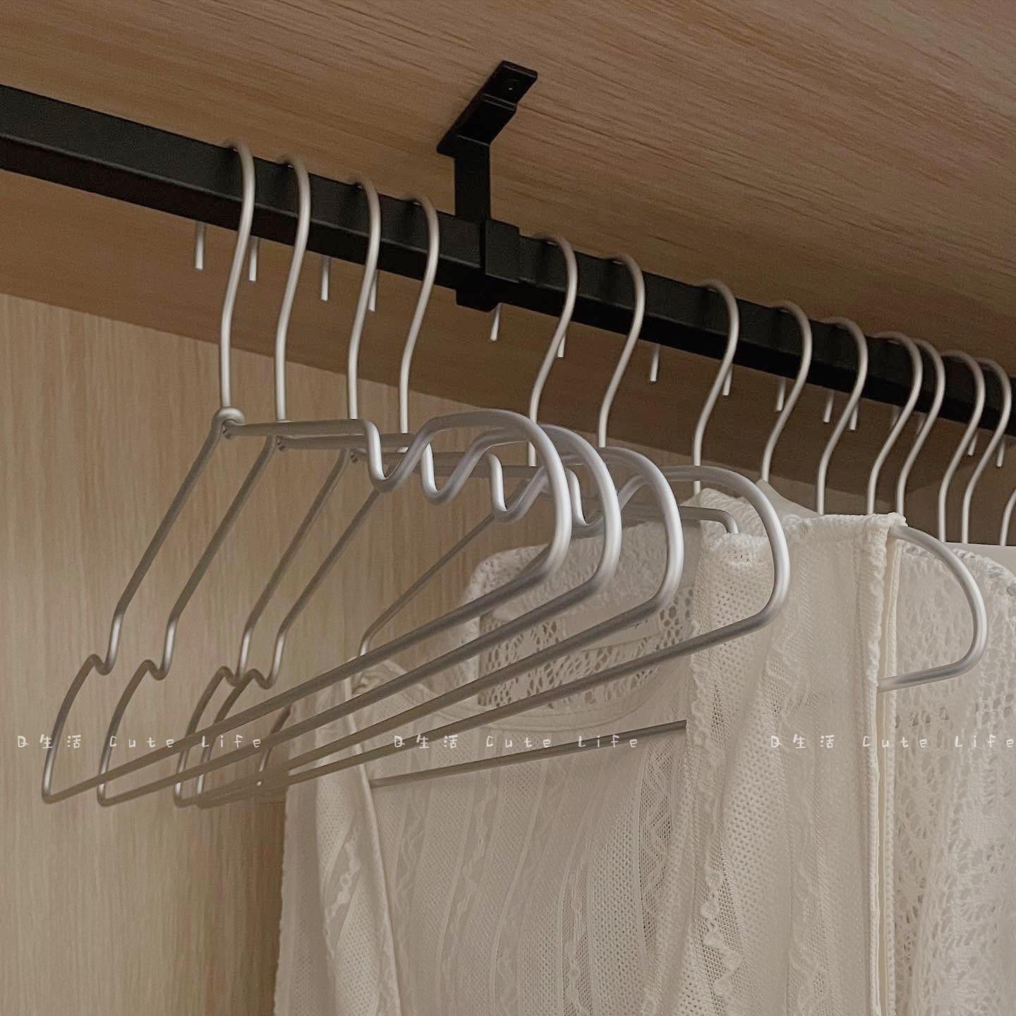 Q生活 M*ji同款铝合金衣架 | 裤架金属晾晒架阳台晾晒太空铝衣架