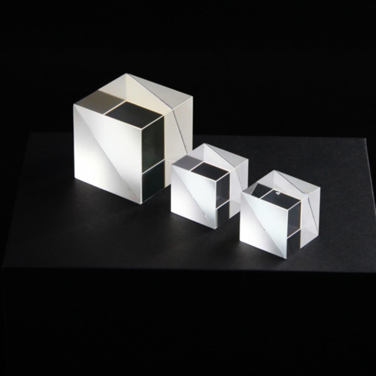 分光棱镜加工定制光学玻璃K9稚晖君胶合立方体棱镜半透半反分束镜