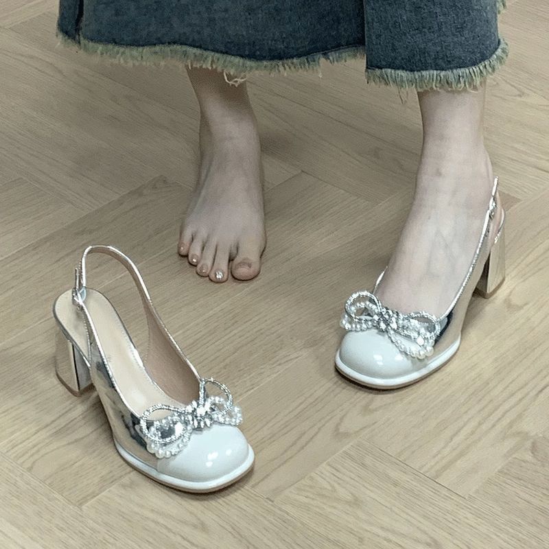 网红同款甜妹风单鞋女绝美结拼色