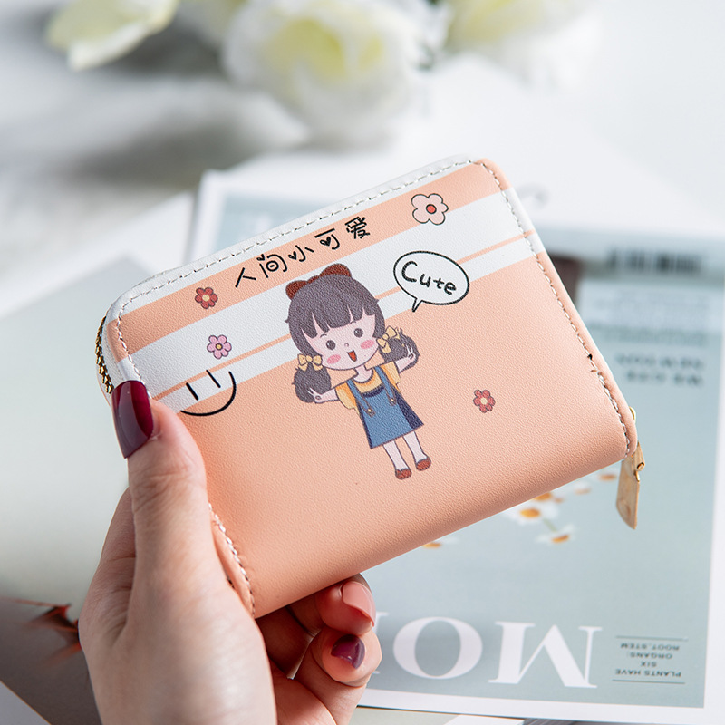卡包女卡通图案大容量防消磁