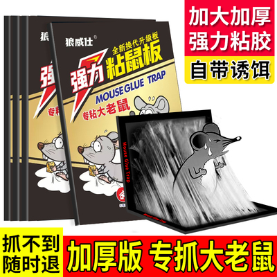 强力粘鼠板抓大老鼠贴黑色诱鼠款