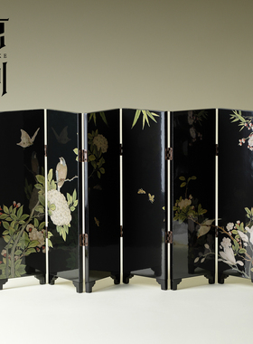 束刻 古风竹韵桌面小屏风茶空间高颜值摆件摆件茶台漆器茶道配件