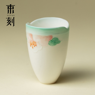 束刻创意手绘青枝茶杯主人杯女士优雅小清新品茗杯功夫茶具单杯