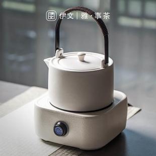 家用煮茶壶煮茶炉煮茶器陶瓷茶壶白陶烧水壶泡茶小 电陶炉煮茶套装