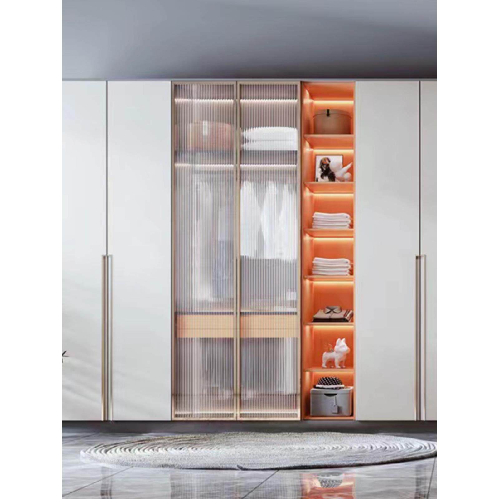 铝合金衣柜定制卧室儿童房衣帽间收纳柜简约轻奢全屋定做源头厂家