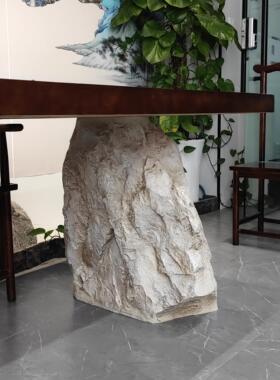 模拟石桌腿和桌腿底座定制玻璃纤维装饰品中国风可及豪华实木大理