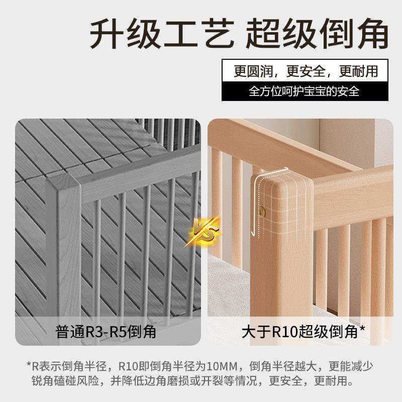 美妙拼接床婴儿床实木床加宽大人可睡儿童床边加宽神器护栏可升降,住宅家具,儿童拼接床,淘宝优惠券,粉丝福利购,淘宝优惠卷
