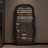 黑色异形全身镜落地镜家用客厅穿衣镜网红设计师衣帽间轻奢试衣镜