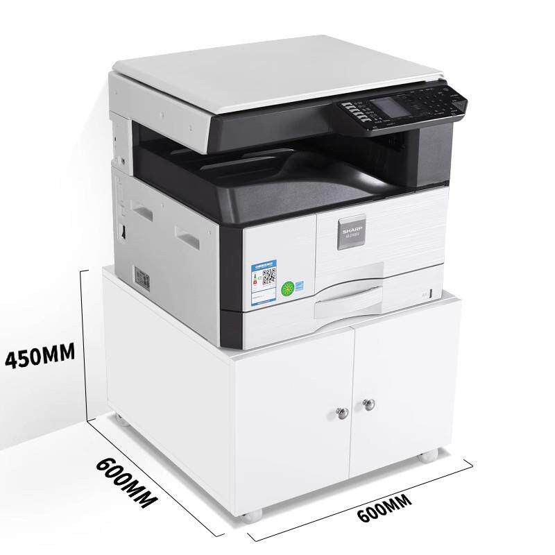 打印机柜子落地A3影印机工作台放置柜移动矮柜带轮大型印表机底座