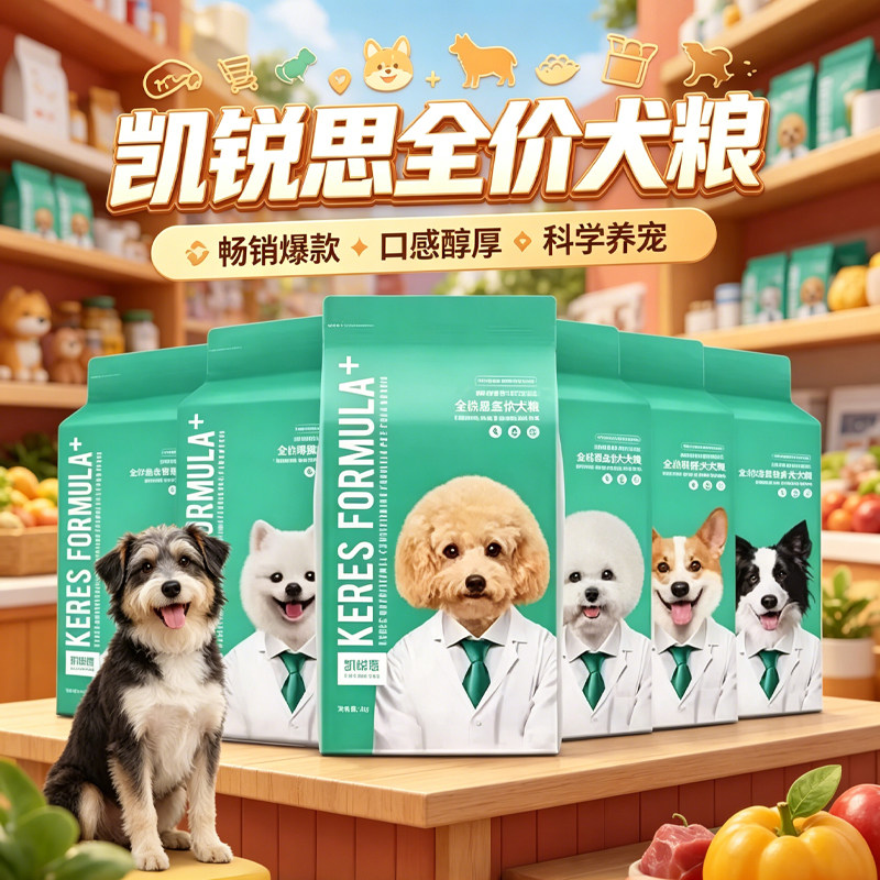 凯锐思狗粮泰迪比熊博美柯基成犬幼犬主食犬粮金毛边牧训练包邮