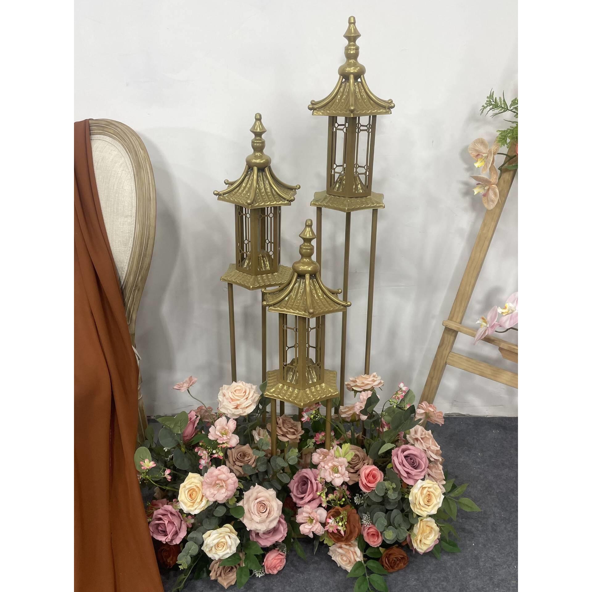 新款中式双层六角亭凉亭路引婚庆道具婚礼屏风中国风路引舞台摆件