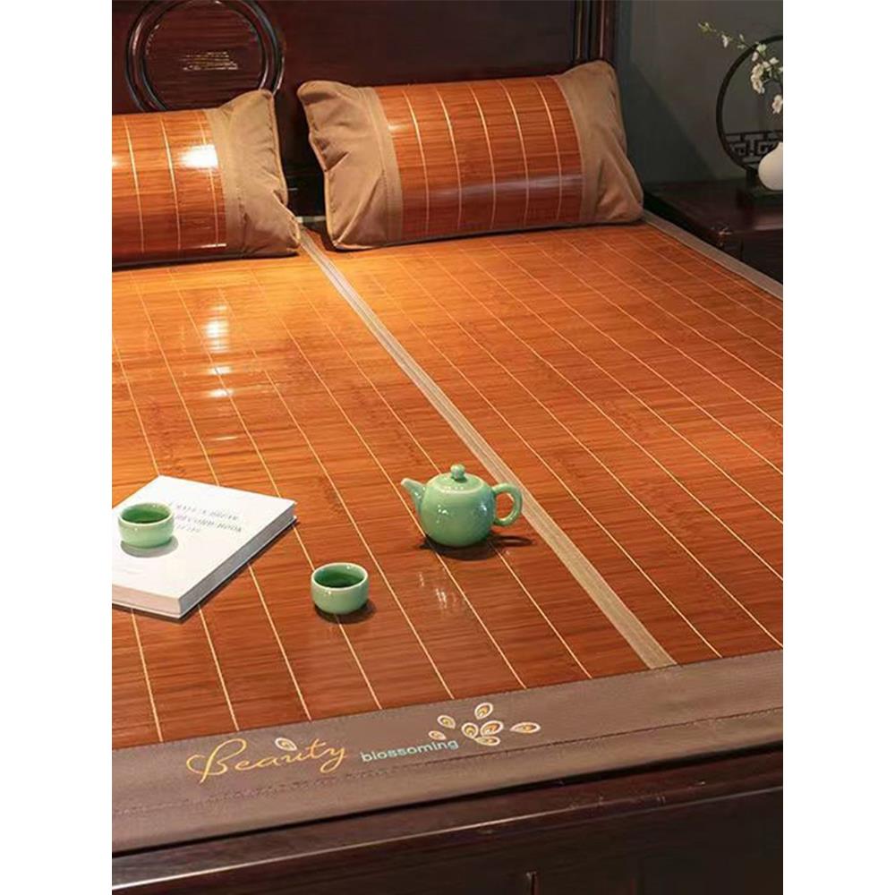 凉席1.5竹席1.8床1.2草席0.8/0.9米双面折叠双人学生家用冰丝凉席