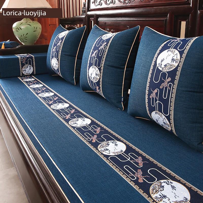 罗艺佳全新中式红木沙发坐垫实木定制固定防滑坐垫高密度海绵套