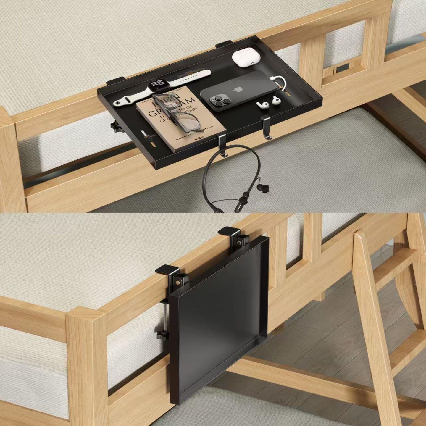 可折叠宿舍上下床铺改造替代神器双层床边悬空置物架床头悬挂桌子