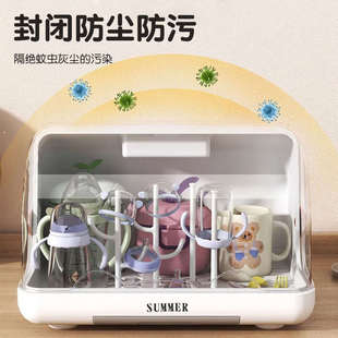 奶瓶收纳箱消毒柜紫外线婴儿小型消毒器杯架沥水架宝宝餐具收纳盒