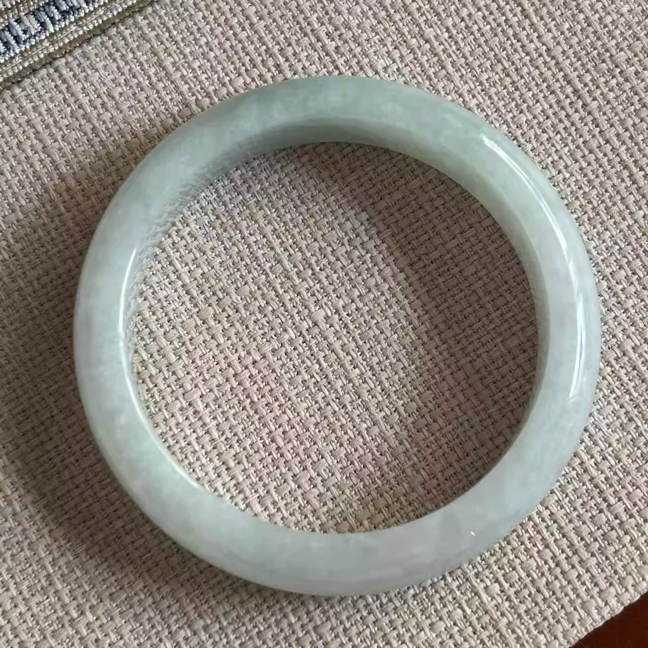 玉长情翡翠手镯缅甸老坑糯冰种纯色平安玉手镯天然A货玉镯送妈妈