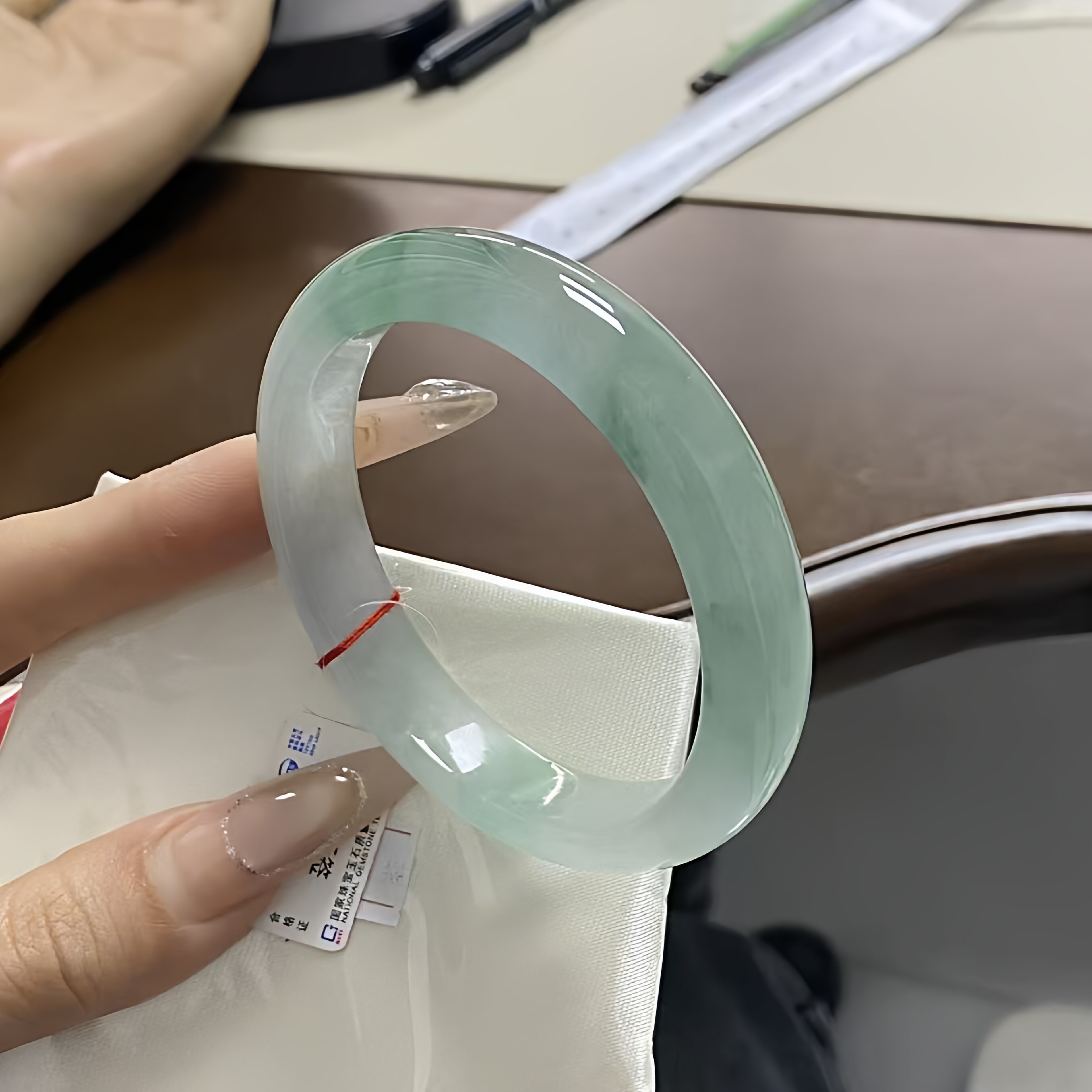 玉长情【百花系列】冰种翡翠高端正品玉手镯子饰品女缅甸真玉处理