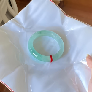 玉长情【绿枝系列】缅甸翡翠高端冰种飘花玉手镯子正品步离镯处理