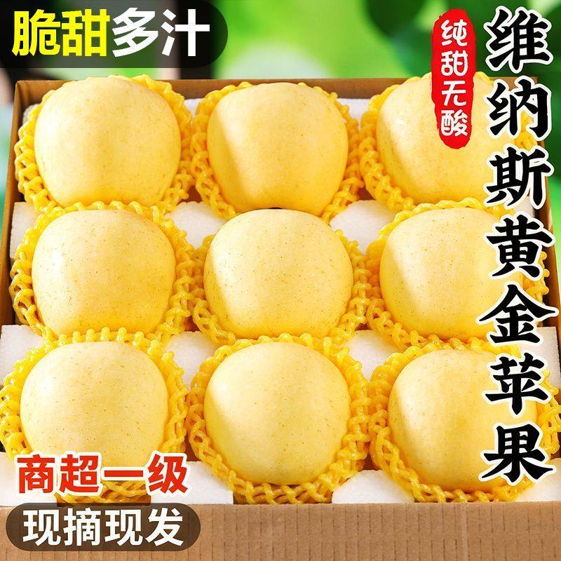 正宗维纳斯黄金苹果5尊贵非奶油红富士水果新鲜整箱斤当季黄胖子,水产肉类/新鲜蔬果/熟食,苹果,淘宝优惠券,粉丝福利购,淘宝优惠卷