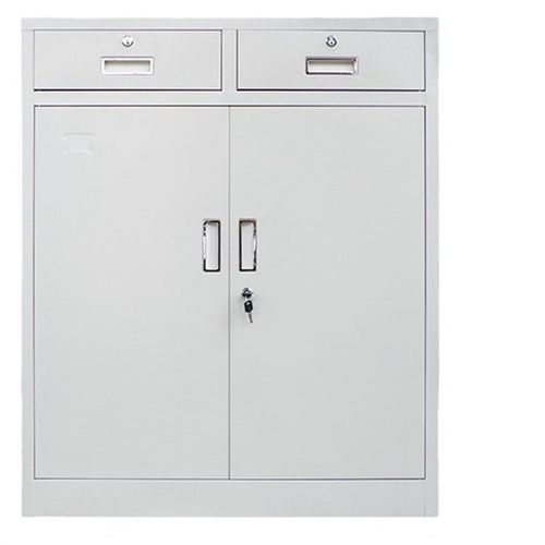 二斗小矮柜办公室桌下资料文w件柜卧室带锁铁皮柜子客厅落地储物