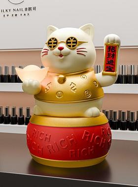 汉美面新中式电动摇手贝20240821招财关猫前台摆件软装家居玄客厅