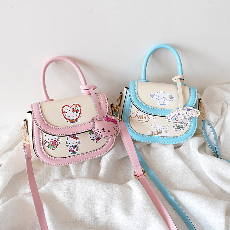 HelloKitty马鞍包diy手工编织包