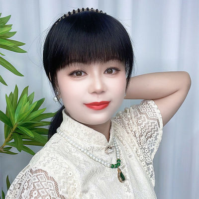 水钻发箍一体刘海自然逼真仿全真