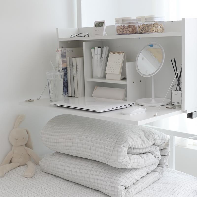 #宿舍床上桌空可折叠式学生寝室上下悬收铺纳物置物架电脑小折叠