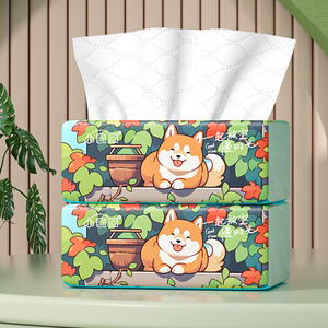 漫花小蛮熊整箱抽纸家用宿舍实惠装擦手卫生纸厕纸