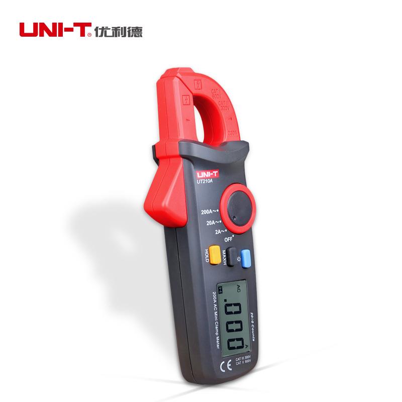 优利德UT210A/B迷你数字钳形表万用表测试电流真有效值非接触探测