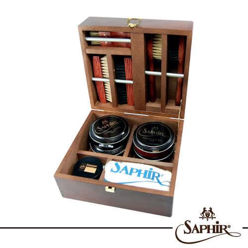 SAPHIR MDO莎菲雅黑金 鞋匠盒布梅克套装鞋油礼盒