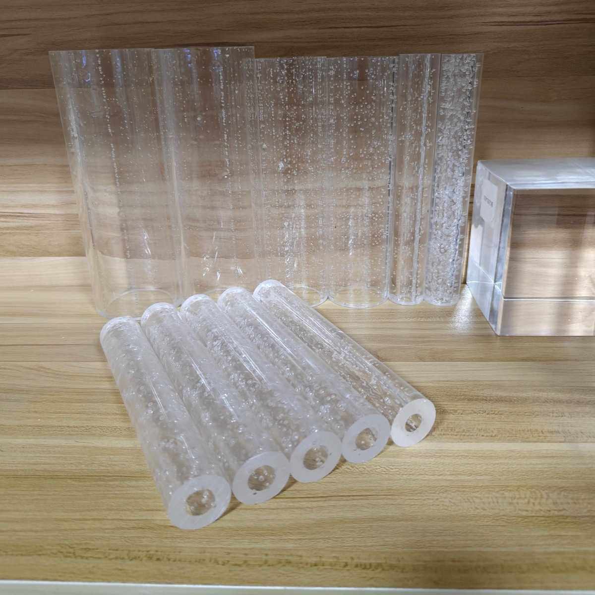 厂家直销亚克力透明气泡管任意切割加工生产有机玻璃管气泡PMMA管