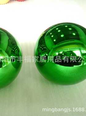 供应不锈钢镜面绿色空心圆球 七彩不锈钢空心球 镜面多彩钢球